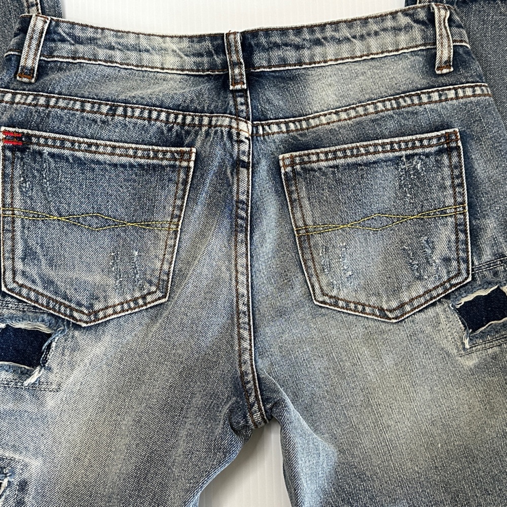 Porter distressed blue jeans